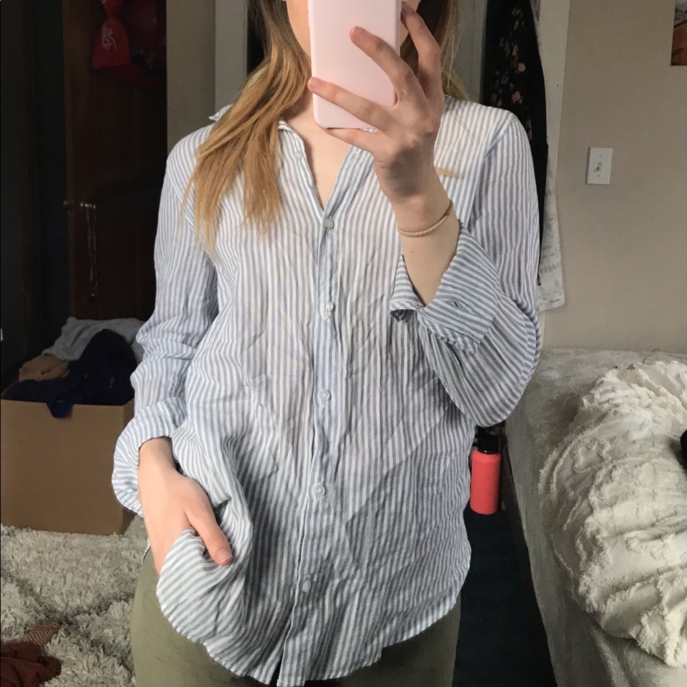 striped button down - Picture 2 of 4